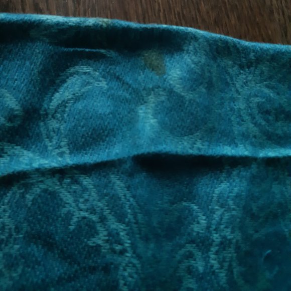 teal/ turquoise pashmina cashmere scarf - Picture 3 of 3